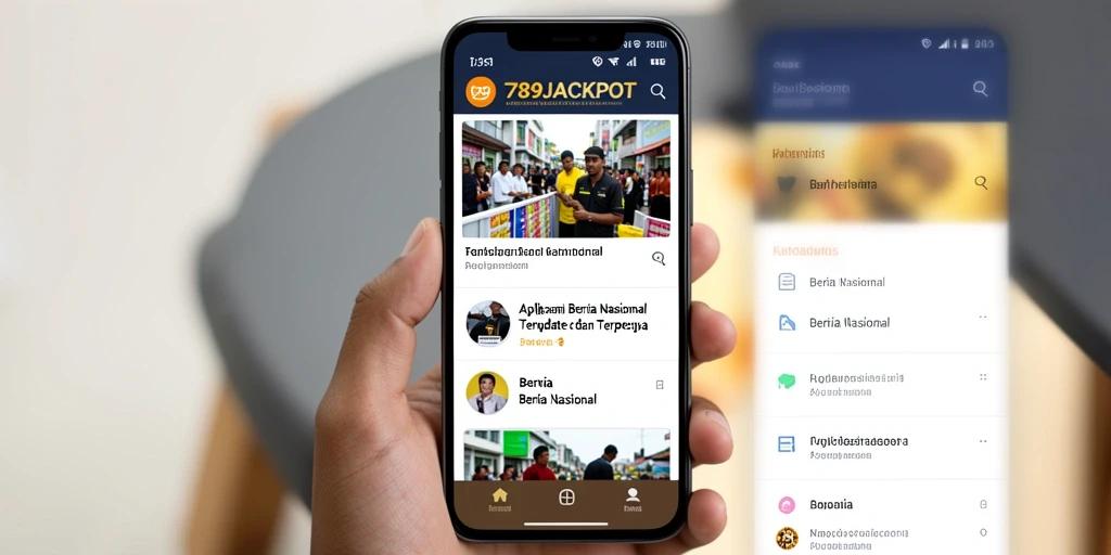 Antarmuka aplikasi 789JACKPOT yang user-friendly dan informatif.