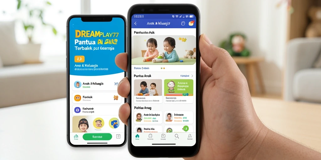 Tampilan antarmuka <strong>DREAMPLAY77</strong> yang sederhana dan intuitif untuk Pantau Anak.