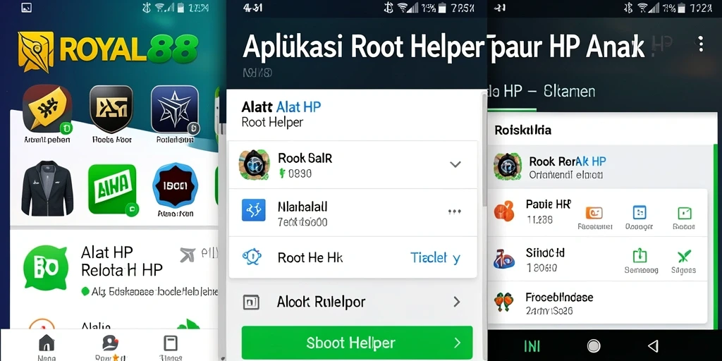Antarmuka ROYAL88 yang ramah pengguna dan fungsional sebagai Root Helper.