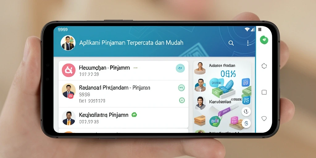 Antarmuka aplikasi S9S9 untuk pengajuan pinjaman yang mudah.