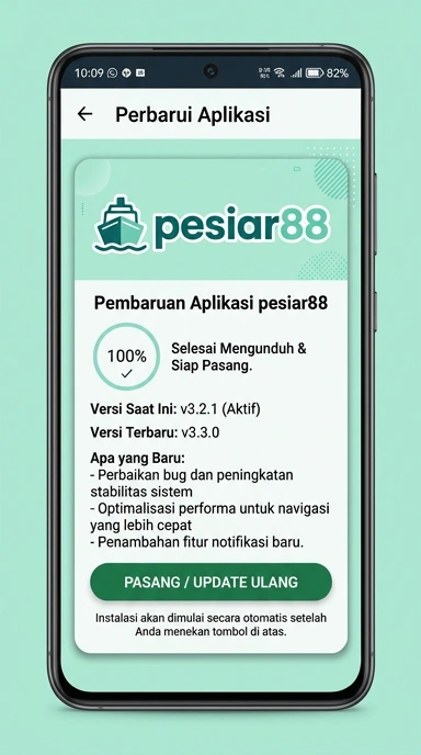 Tampilan riwayat versi pesiar88